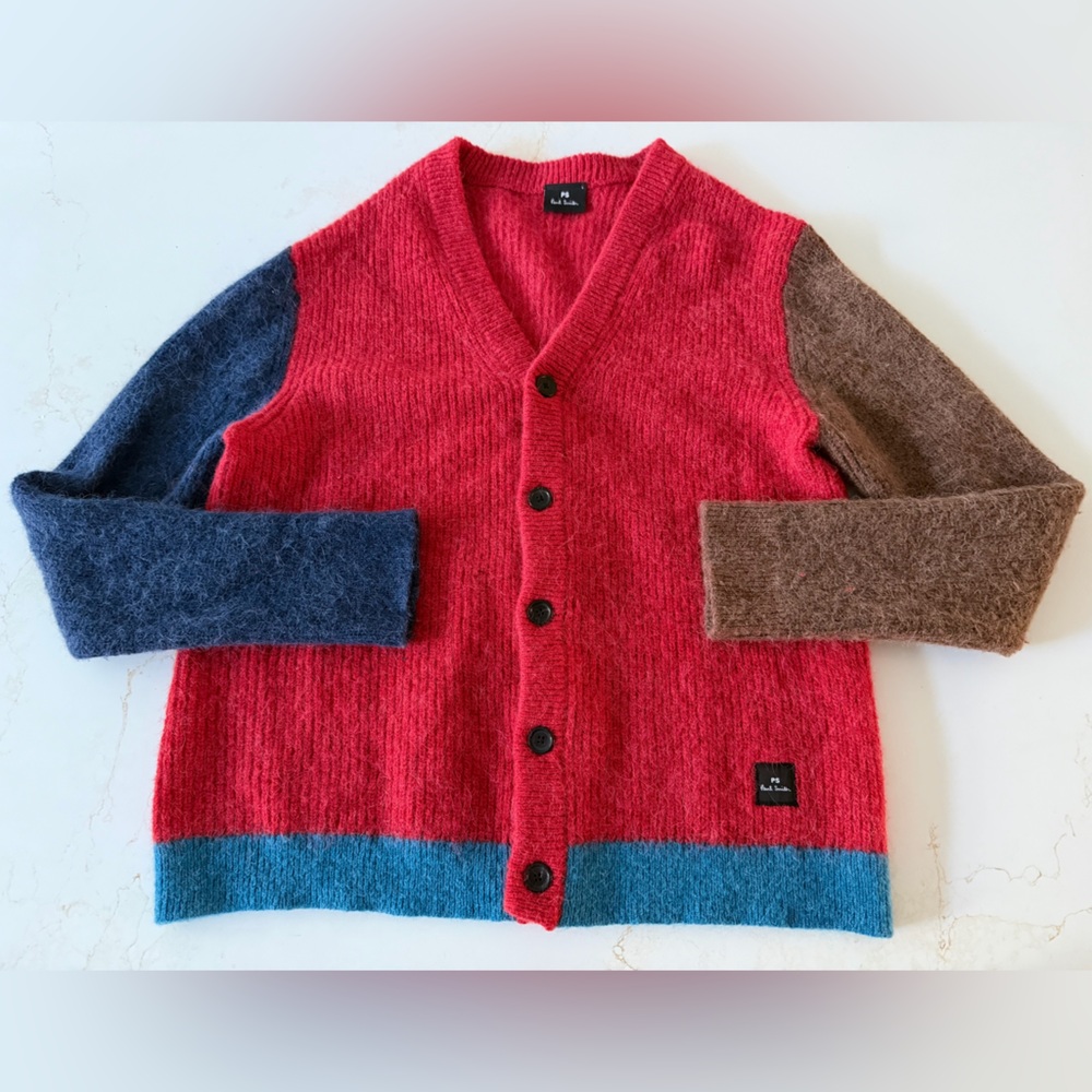 Paul Smith Red and Blue cozy Cardigan